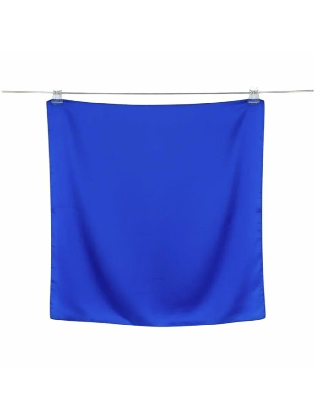 ✨Accessory Luxury Square Silky Royal Blue Scarf Solid Neck Wrap Elegant Shawl